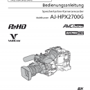 Weitere Informationen zu "Handbuch Panasonic AJ-HPX2700"